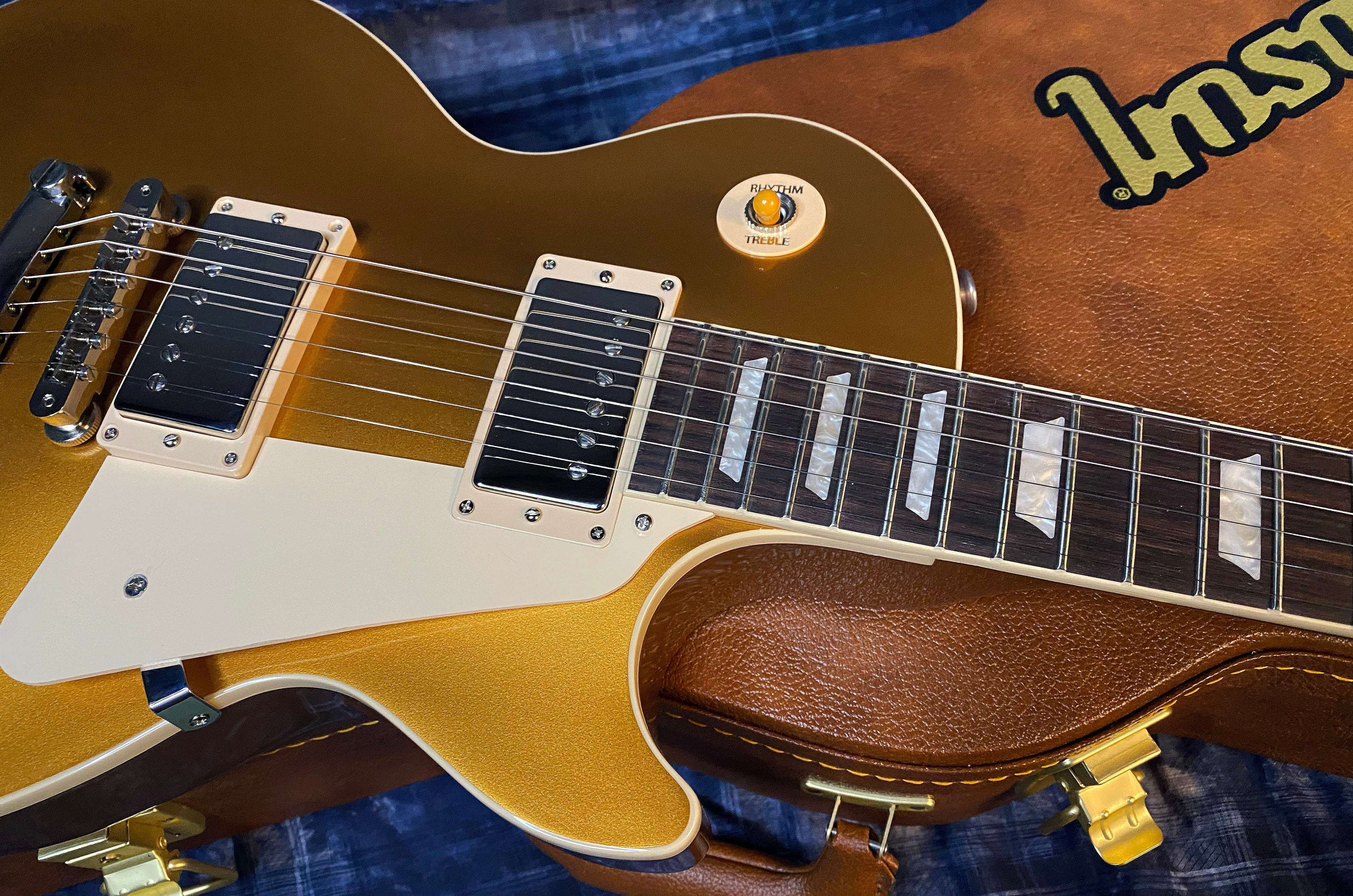 NEW ! 2024 Gibson Les Paul 50's Standard Bizarre Guitar 50th Anniversary Limited Edition All Gold Top, Back & Neck - Upgraded 57 Classic Pick-Ups - Speed Knobs - Titanium Saddles - Authorized Dealer - G03499 - 9.9 lbs