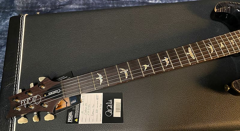 NEW! 2024 PRS Custom 24 - Paul Reed Smith - 10-Top ! Incredible Flame Top - WOW - Charcoal Gray - Authorized Dealer - 7.35 lbs - G03960