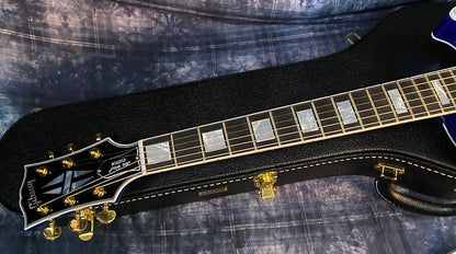 NEW ! 2024 Gibson Special Order Custom Shop Les Paul Custom Dealer Select - Dark Blue Sparkle - Authorized Dealer - 10.1 lbs - G03850