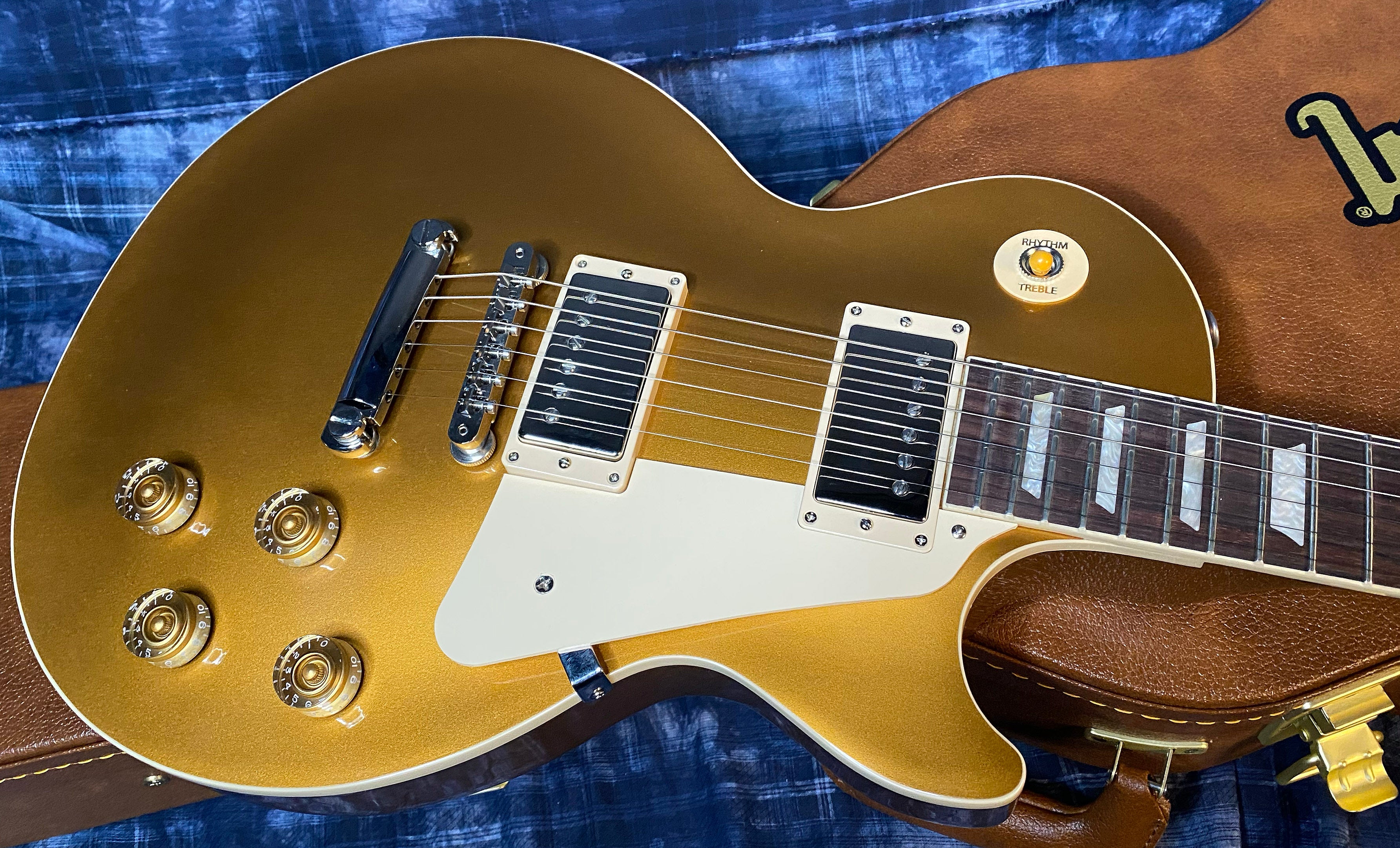 NEW ! 2024 Gibson Les Paul 50's Standard Bizarre Guitar 50th Anniversary Limited Edition All Gold Top, Back & Neck - Upgraded 57 Classic Pick-Ups - Speed Knobs - Titanium Saddles - Authorized Dealer - G03518 - 10.4lbs!