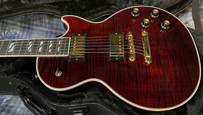 NEW ! 2024 Gibson Les Paul Supreme - Killer Tight Curly Flame Top! Wine Red - Authorized Dealer - Only 8.2lbs - G03792