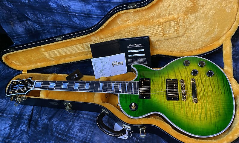 NEW! Gibson Custom Shop Les Paul Custom - Dealer Select - Authorized Dealer - Iguana Burst Quilt / Flame Top - Super RARE! 9.75 lbs - G03952