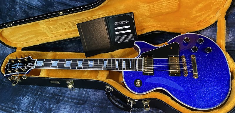 NEW ! 2024 Gibson Special Order Custom Shop Les Paul Custom Dealer Select - Dark Blue Sparkle - Authorized Dealer - 10.1 lbs - G03850