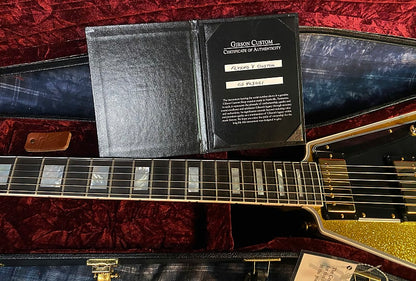 NEW! 2024 Gibson Custom Shop Flying V Custom - Gold Sparkle - Ebony Board - Authorized Dealer - Ultra RARE! Dealer Select - Only 7.1 lbs - G03880