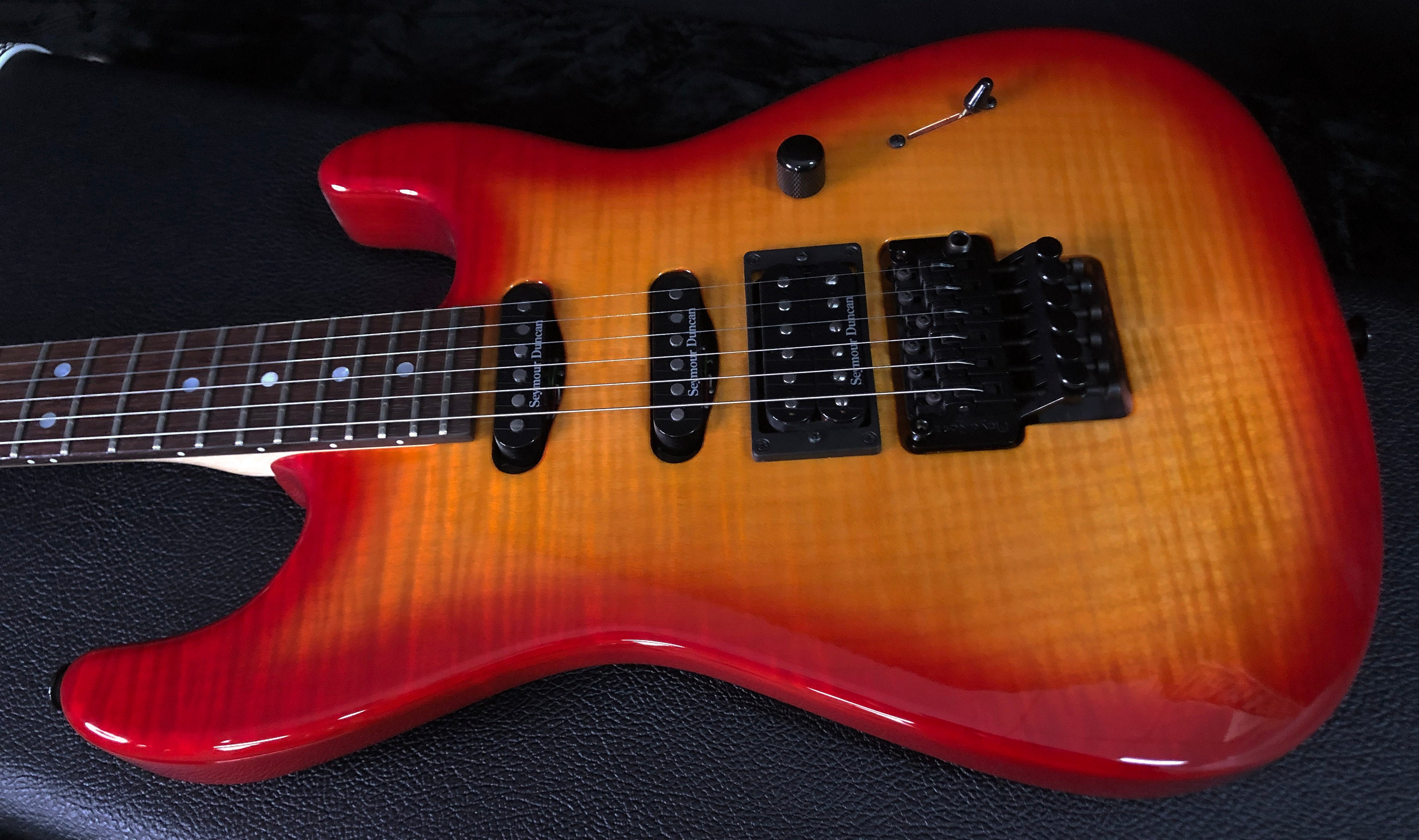 NEW OLD STOCK! 2005 Charvel San Dimas Floyd Rose USA Custom Shop - Flame Top - Sunburst - Authorized Dealer - 8.6lbs - Serial # C6951