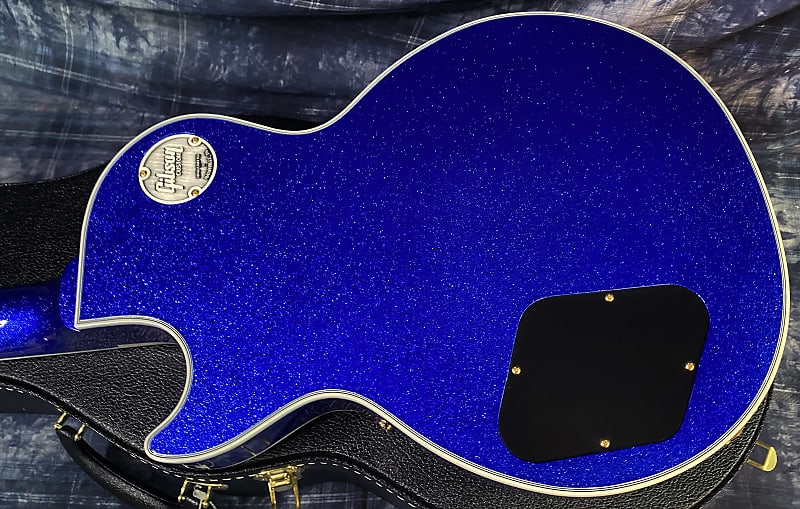 NEW ! 2024 Gibson Special Order Custom Shop Les Paul Custom Dealer Select - Dark Blue Sparkle - Authorized Dealer - 10.1 lbs - G03850