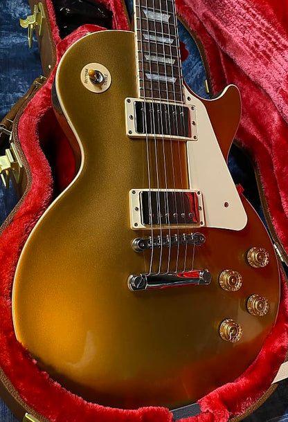 NEW ! 2024 Gibson Les Paul 50's Standard Bizarre Guitar 50th Anniversary Limited Edition All Gold Top, Back & Neck - Upgraded 57 Classic Pick-Ups - Speed Knobs - Titanium Saddles - Authorized Dealer - G03783 - 9.5 lbs!