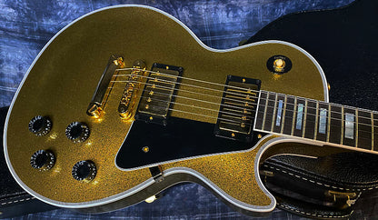 NEW! 2024 Gibson Dealer Select Custom Ordered Custom Shop Les Paul Custom - Large Flake Gold Sparkle - Authorized Dealer - 10.1 lbs - G03861