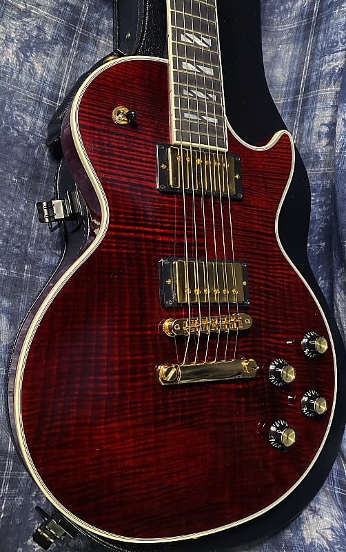 NEW ! 2024 Gibson Les Paul Supreme - Killer Tight Flame Top! Wine Red - Authorized Dealer - Only 8lbs - G03797