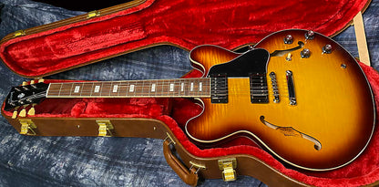 BRAND NEW ! 2024 Gibson ES-335 Block Figured Iced Tea - Authorized Dealer - 7.6 lbs - In Stock! G03816