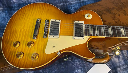 NEW! 2024 Gibson Custom Shop 1959 Les Paul - Golden Poppy - Authorized Dealer - Hand Picked Curly Flame Top VOS - 8.7 lbs - G04203