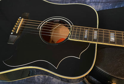 NEW ! 2024 Gibson Acoustic Hummingbird Custom Acoustic-Electric Guitar - Ebony - Authorized Dealer - 5lbs - G03745