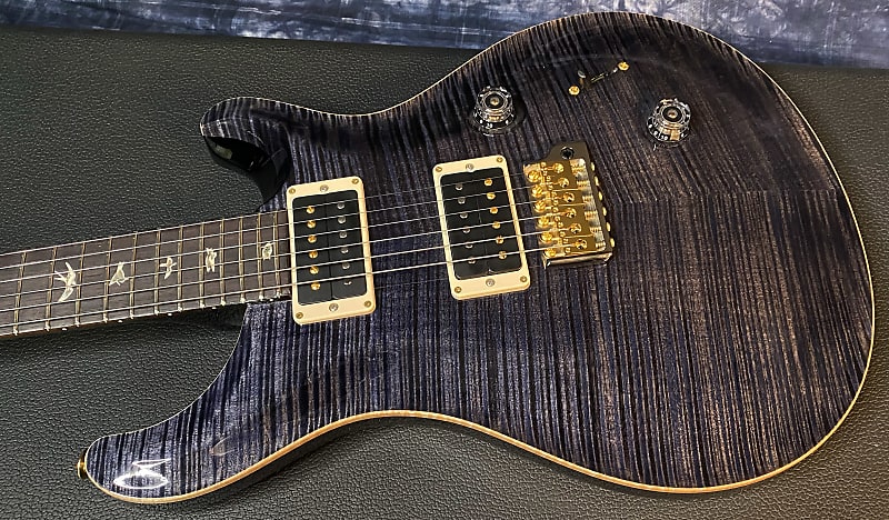 NEW! 2024 PRS Custom 24 - Paul Reed Smith - 10-Top ! Incredible Flame Top - WOW - Charcoal Gray - Authorized Dealer - 7.35 lbs - G03960