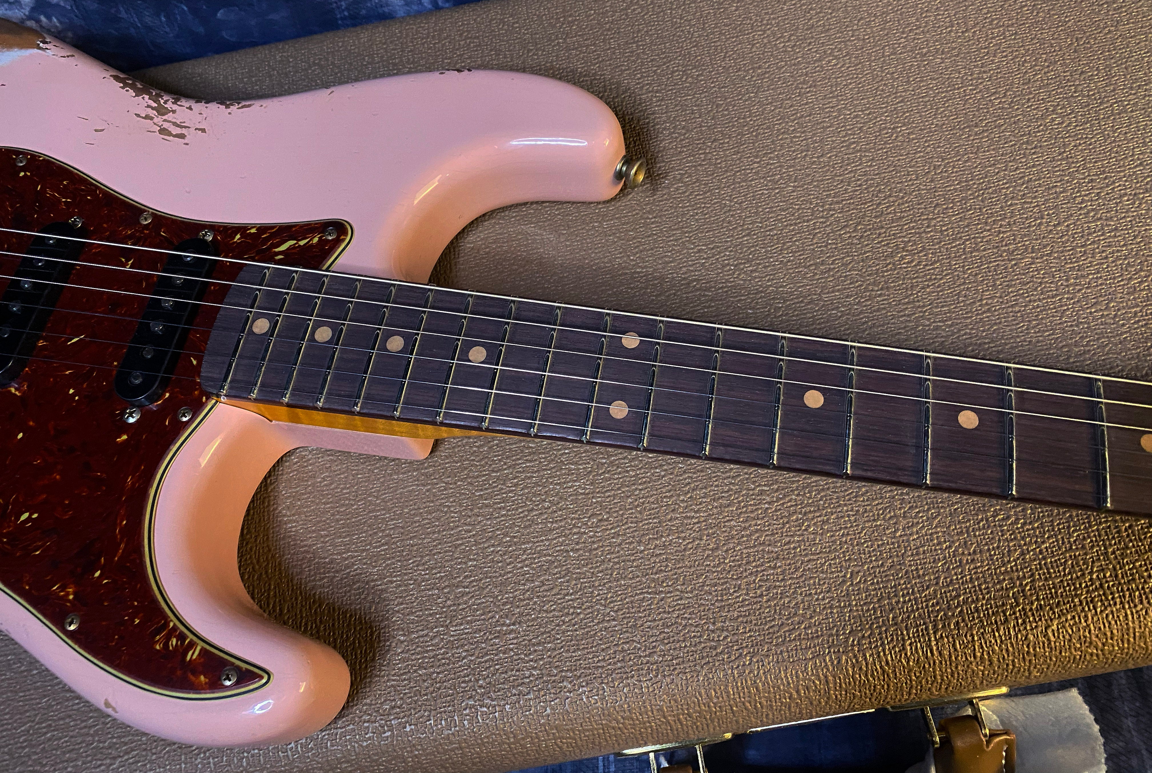 NEW ! 2024 Fender Custom Shop 62 HSS Shredder - Floyd Rose - EVH Wolfgang Bridge Pick-Up - Stratocaster Heavy Relic - Shell Pink - AAA Flamed Maple Neck - Authorized Dealer - 7.8lbs - G03360