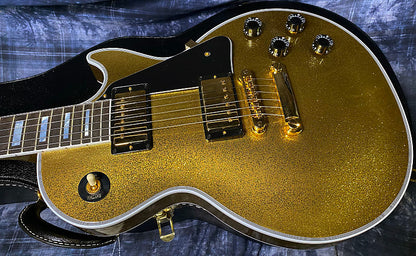 NEW! 2024 Gibson Dealer Select Custom Ordered Custom Shop Les Paul Custom - Large Flake Gold Sparkle - Authorized Dealer - 10.1 lbs - G03861