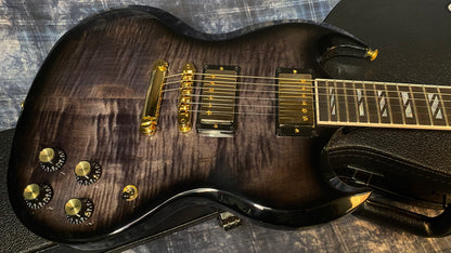 BRAND NEW ! 2024 Gibson SG Supreme - Translucent Ebony - Quilt / Flame Maple Top! 7.3 lbs - Authorized Dealer - G04123