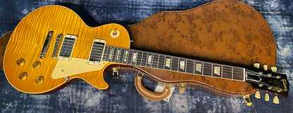 NEW! 2024 Gibson Custom Shop 1959 Les Paul - Dirty Lemon - Authorized Dealer - Hand Picked Curly Flame Top VOS - 8.7 lbs - G04139