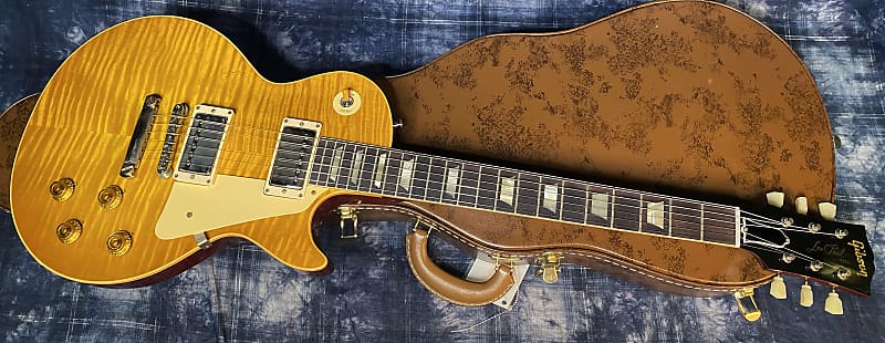 NEW! 2024 Gibson Custom Shop 1959 Les Paul - Dirty Lemon - Authorized Dealer - Hand Picked Curly Flame Top VOS - 8.7 lbs - G04139