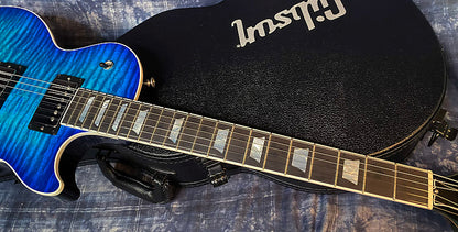 NEW ! 2024 Gibson Les Paul Modern Figured - Cobalt Burst - Beautiful Curly Flame Top! Authorized Dealer - 9 lbs - G03774