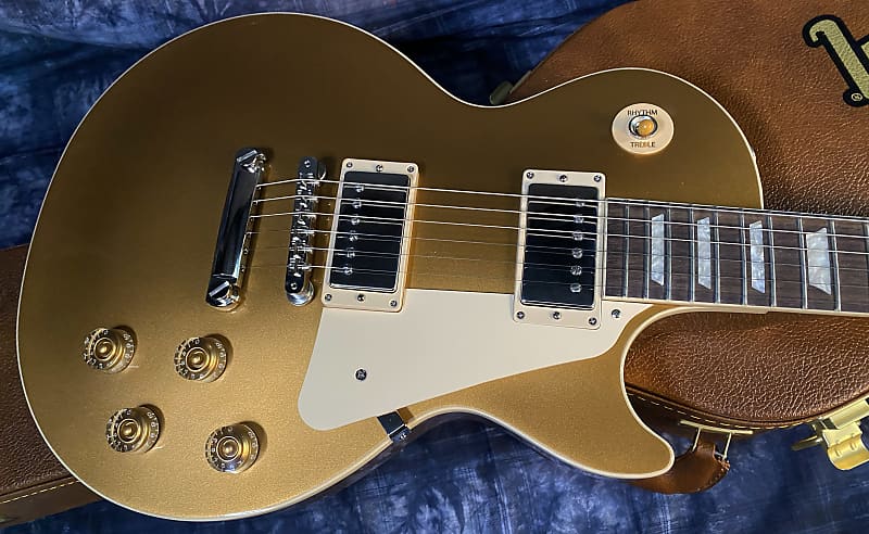 NEW ! 2024 Gibson Les Paul 50's Standard Bizarre Guitar 50th Anniversary Limited Edition All Gold Top, Back & Neck - Upgraded 57 Classic Pick-Ups - Speed Knobs - Titanium Saddles - Authorized Dealer - G03826 - 9.25 lbs