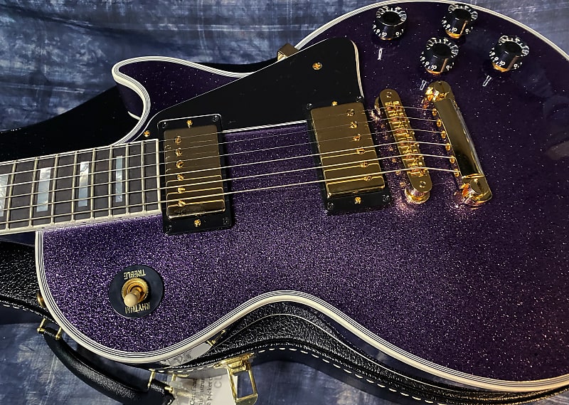 NEW! 2024 Gibson Dealer Select Custom Shop Les Paul Custom Purple Sparkle - Authorized Dealer - 9.9lbs G03948