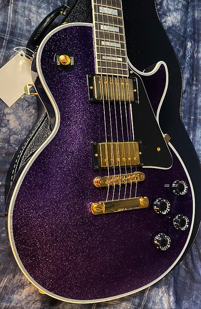 NEW! 2024 Gibson Dealer Select Custom Shop Les Paul Custom Purple Sparkle - Authorized Dealer - 10.9lbs of TONE! G03942