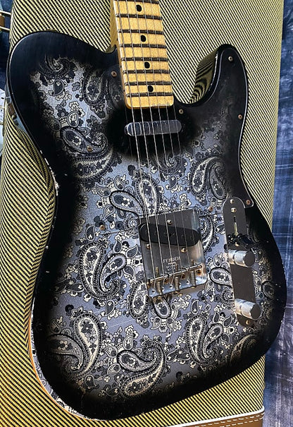 NEW! 2024 Fender Custom Shop '68 Reissue Telecaster Relic Limited Edition - Black Paisley - Authorized Dealer - 7.5 lbs - G04097