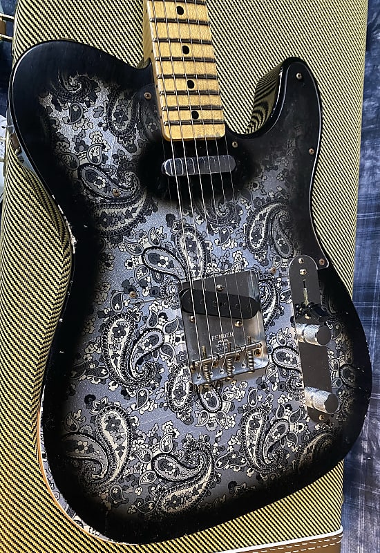 NEW! 2024 Fender Custom Shop '68 Reissue Telecaster Relic Limited Edition - Black Paisley - Authorized Dealer - 7.5 lbs - G04097