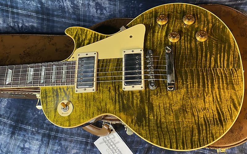 NEW ! 2024 Gibson Custom Shop Dealer Select '59 Les Paul Standard Reissue - Yellow Tiger - Monster Hand Picked Top - 9.3lbs - Authorized Dealer - G03726