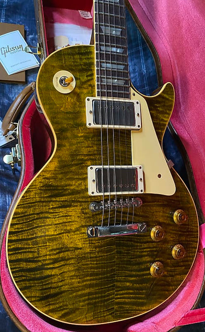 NEW ! 2024 Gibson Custom Shop Dealer Select '59 Les Paul Standard Reissue - Yellow Tiger - Monster Hand Picked Top - 9.3lbs - Authorized Dealer - G03726