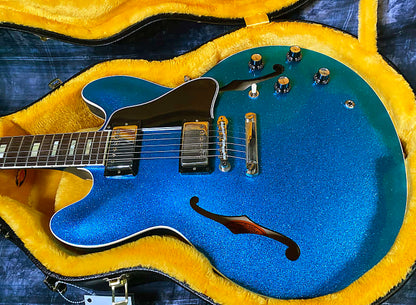 NEW! 2024 Gibson Custom Shop 1964 ES-335 VOS Reissue - Blue Sparkle - Authorized Dealer - 8.2 lbs - G03887