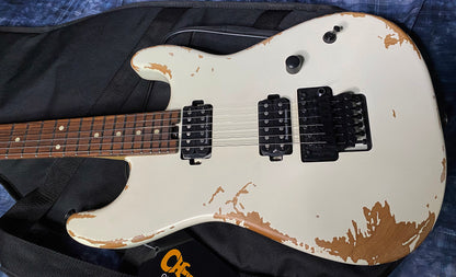 NEW ! 2024 Charvel Pro-Mod Relic San Dimas Style 1 HH FR PF - Weathered White - Authorized Dealer - In-Stock! Charvel Gig Bag - G02259