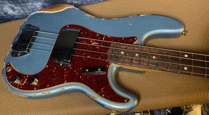 NEW ! 2024 Fender Custom Shop '63 Precision Bass Relic - Blue Ice Metallic - 9.2 lbs - Authorized Dealer! In Stock! G03383