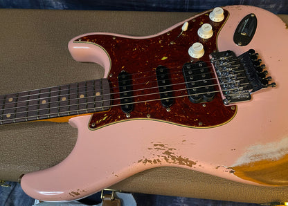 NEW ! 2024 Fender Custom Shop 62 HSS Shredder - Floyd Rose - EVH Wolfgang Bridge Pick-Up - Stratocaster Heavy Relic - Shell Pink - AAA Flamed Maple Neck - Authorized Dealer - 7.8lbs - G03360