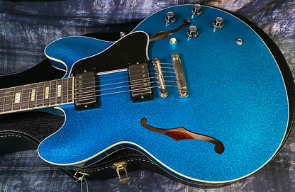 NEW! 2024 Gibson Custom Shop 1964 ES-335 VOS Reissue - Blue Sparkle - Authorized Dealer - 8.4 lbs - G03890