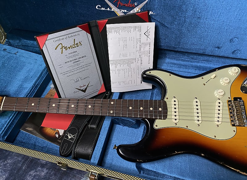 NEW! 2024 Fender Custom Shop '59 Reissue Stratocaster Brazilian Board - AAAA Flamed Roasted Neck - Relic - Masterbuilt Todd Krause - Authorized Dealer - 7.4 lbs - G03995