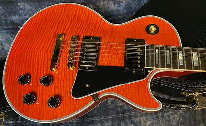 NEW! Gibson Custom Shop Les Paul Custom - Dealer Select - Authorized Dealer - Translucent Orange Flame Top - Super RARE! 10 lbs - G03838