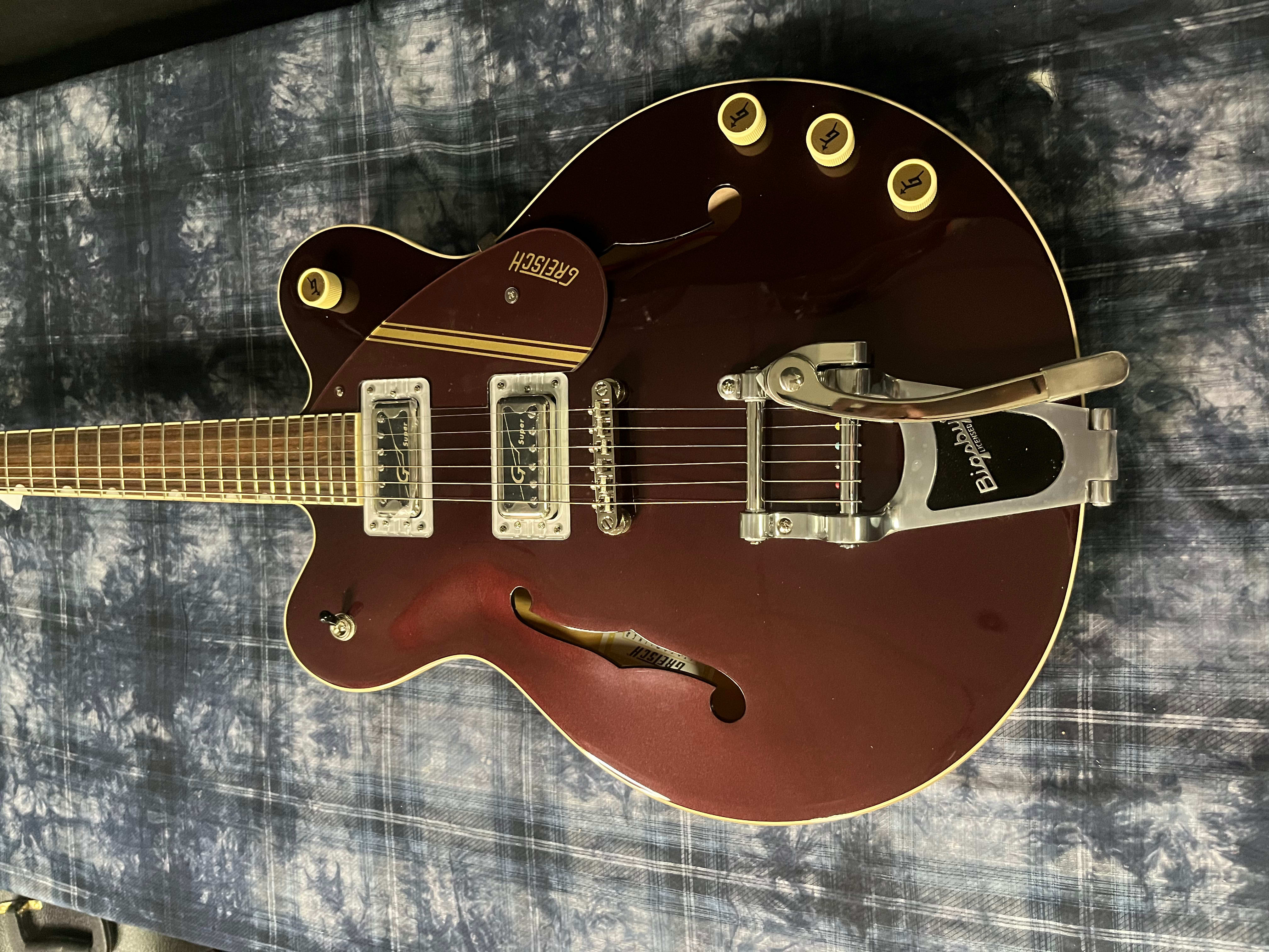 NEW ! 2023 Gretsch G2604T Limited Edition Streamliner Rally II Center Block Bigsby - Two-Tone Oxblood/Walnut Stain - Authorized Dealer 6.9lbs In Stock!!