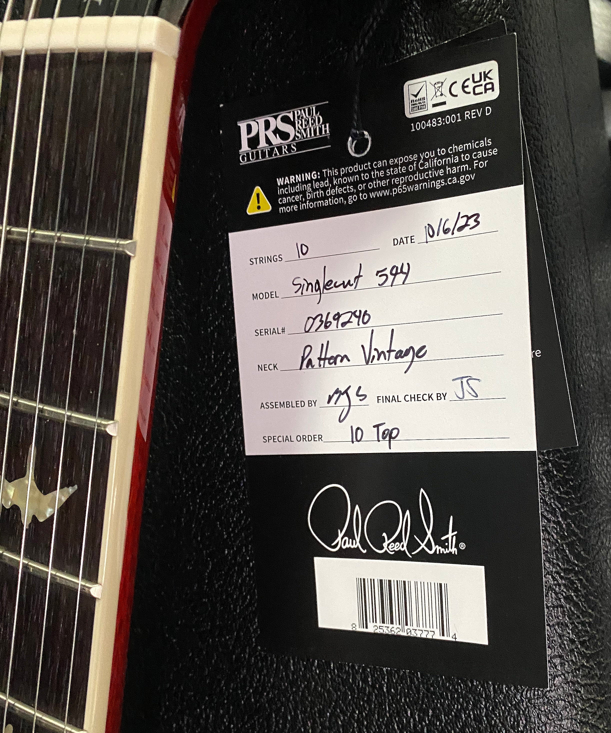 OPEN BOX! 2023 Paul Reed Smith McCarty 594 SC Single Cut 10-Top - McCarty Sunburst - Authorized Dealer - Beautiful Flame Maple - 7.9 lbs! G01456 - SAVE!