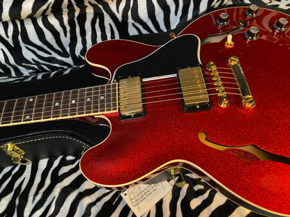 UNPLAYED 2024 Gibson Custom Shop 1961 ES-335 Reissue - Red Sparkle VOS Finish - Custom Order Made 2 Measure - Limited Edition! - Authorized Dealer - Only 7.8 lbs - In-Stock G02410 - SAVE BIG! Open Box!