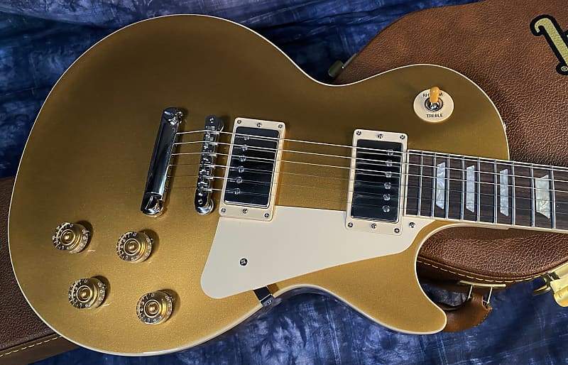 NEW ! 2024 Gibson Les Paul 50's Standard Bizarre Guitar 50th Anniversary Limited Edition All Gold Top, Back & Neck - Upgraded 57 Classic Pick-Ups - Speed Knobs - Titanium Saddles - Authorized Dealer - G03811 - 9.4 lbs