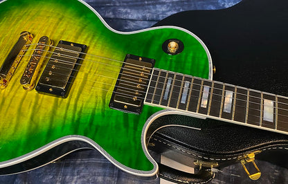 NEW! Gibson Custom Shop Les Paul Custom - Dealer Select - Authorized Dealer - Iguana Burst Quilt / Flame Top - Super RARE! 9.75 lbs - G03952