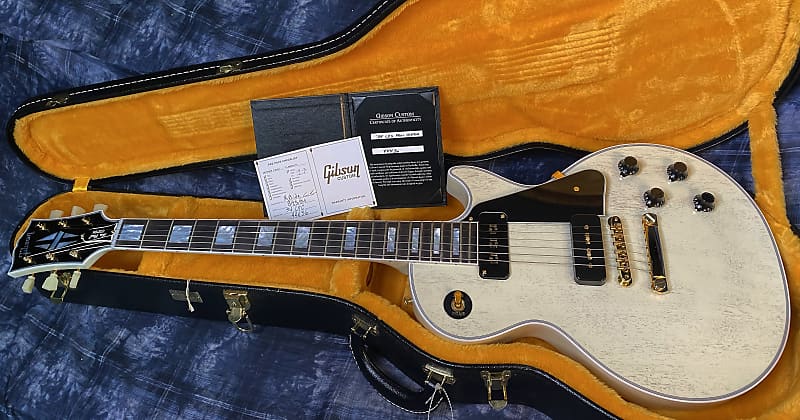 NEW ! 2024 Gibson Custom Shop Historic 2-Pickup '54 Les Paul Custom Reissue Dealer Select - P-90's Staple Pick-Up - TV White - VOS - Authorized Dealer - Only 9 lbs - Limited Edition - G03845