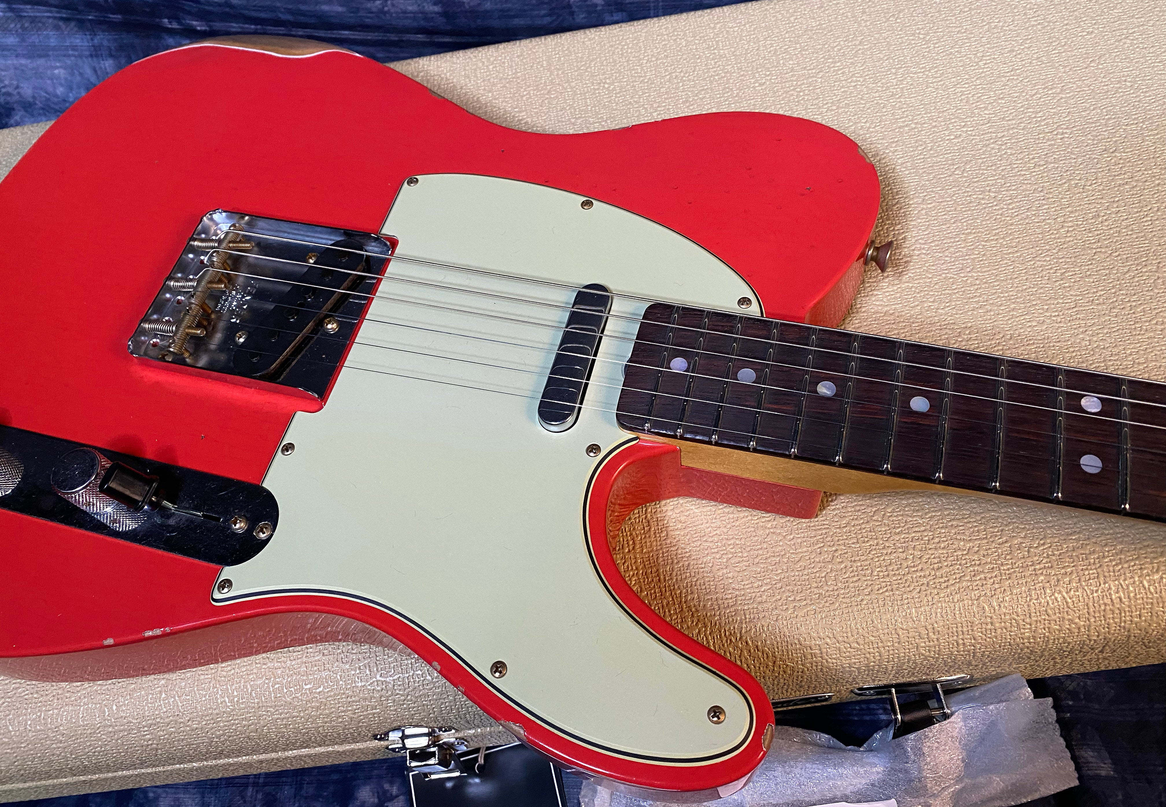 NEW ! 2024 Fender Custom Shop Limited Edition '64 Telecaster Relic Electric Guitar - Fiesta Red - Authorized Dealer - 7.4 lbs - G03537