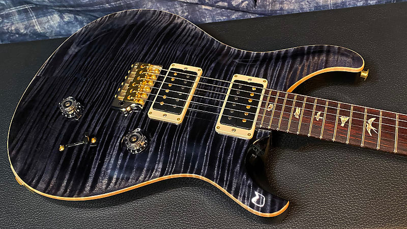 NEW! 2024 PRS Custom 24 - Paul Reed Smith - 10-Top ! Incredible Flame Top - WOW - Charcoal Gray - Authorized Dealer - 7.75 lbs - G03959