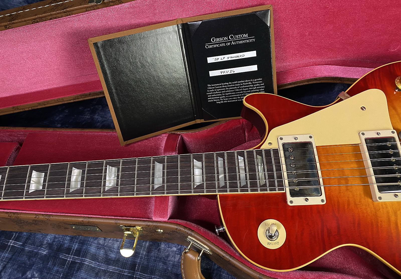 NEW ! 2024 Gibson Custom Shop 1959 Les Paul Factory Burst VOS - Authorized Dealer - Hand Picked Killer Curly Flame Top - 8.4lbs - G02778