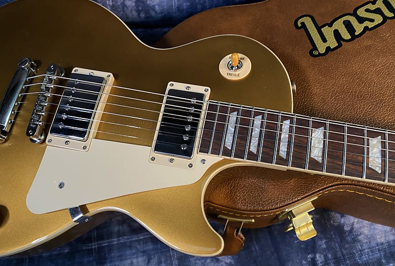 NEW ! 2024 Gibson Les Paul 50's Standard Bizarre Guitar 50th Anniversary Limited Edition All Gold Top, Back & Neck - Upgraded 57 Classic Pick-Ups - Speed Knobs - Titanium Saddles - Authorized Dealer - G03769 - 9.5 lbs