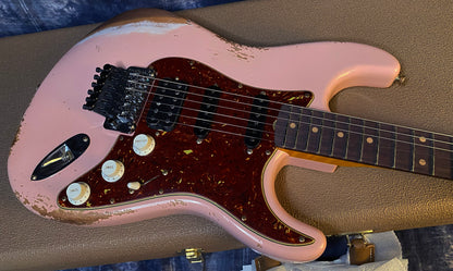 NEW ! 2024 Fender Custom Shop 62 HSS Shredder - Floyd Rose - EVH Wolfgang Bridge Pick-Up - Stratocaster Heavy Relic - Shell Pink - AAA Flamed Maple Neck - Authorized Dealer - 7.8lbs - G03360