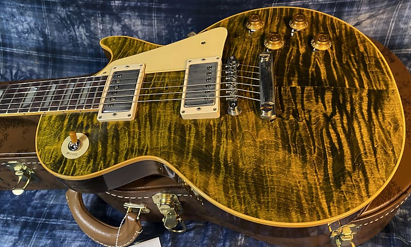 NEW ! 2024 Gibson Custom Shop Dealer Select '59 Les Paul Standard Reissue - Yellow Tiger - Monster Hand Picked Top - 8.25 lbs - Authorized Dealer - G03730