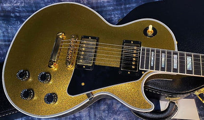 NEW ! 2024 Gibson Special Order Custom Shop Les Paul Custom Dealer Select - Gold Sparkle - Authorized Dealer - 10.4 lbs - G03869